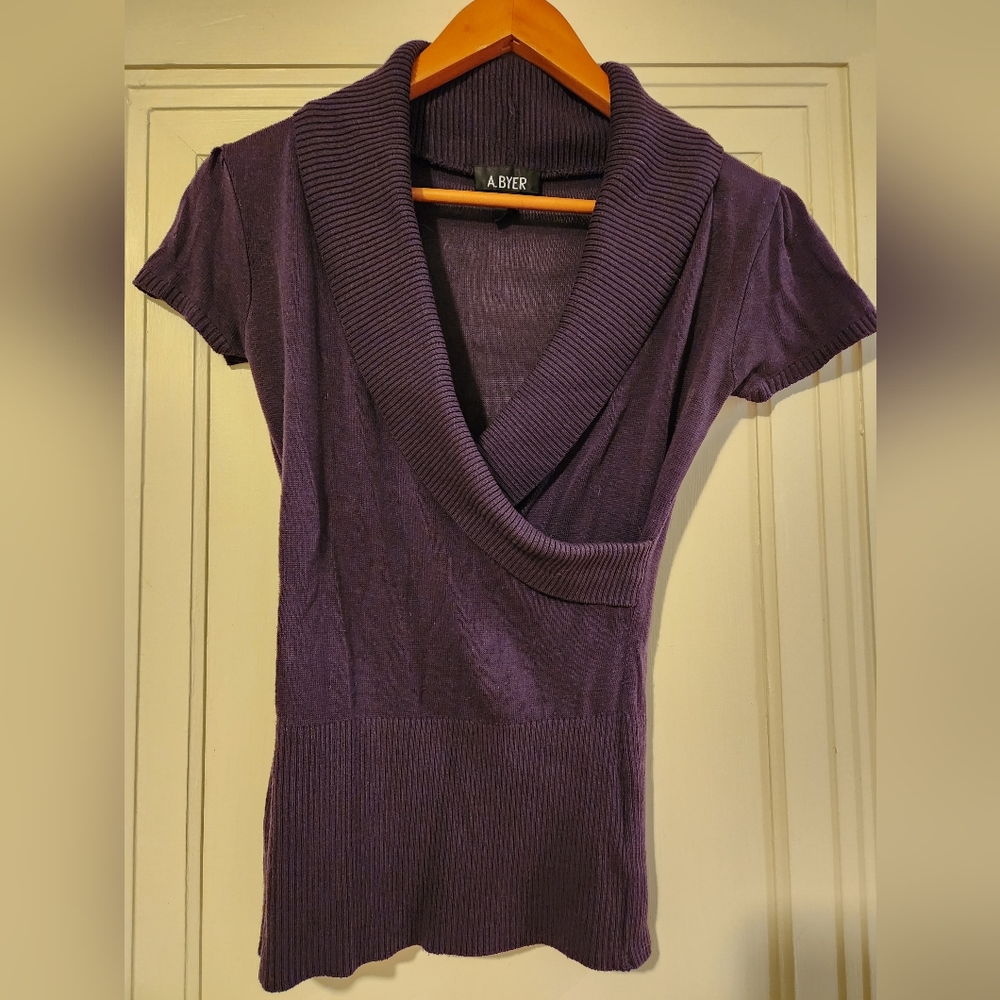 A. Byer Plum Purple Blouse